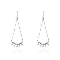 Pendientes Plata Mujer PEM0054RHCR Piedras Minerales Cuarzo Rosa