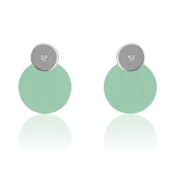 Pendientes Plata Mujer PEM0081RHCA Piedras Minerales Calcedonia