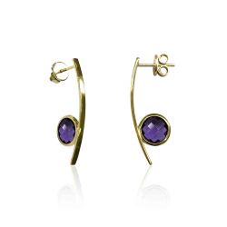 Pendientes Plata Mujer PEM0105RHAM Piedras Minerales Amatista