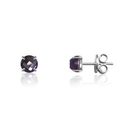 Pendientes Plata Mujer PEM0107RHAM Piedras Minerales Amatista
