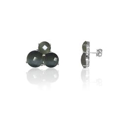 Pendientes Plata Mujer PEM0120RHOC Piedras Minerales Ojo de Gato