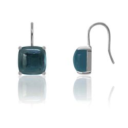 Pendientes Plata Mujer PEM0145RHGB Piedras Minerales Glass Blue