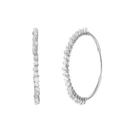 Pendientes Plata Mujer PEM0202PLLA30 Aro Piedras Minerales Labradorita