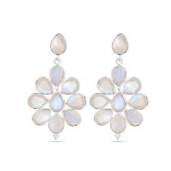 Pendientes Plata Mujer PEM0299PLPL Colgante Piedras Minerales Piedra Luna
