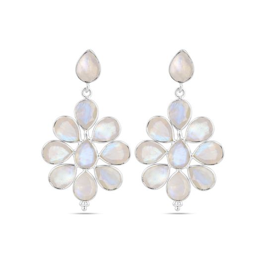 Pendientes Plata Mujer PEM0299PLPL Colgante Piedras Minerales Piedra Luna