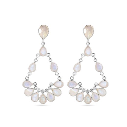 Pendientes Plata Mujer PEM0300PLPL Colgante Piedras Minerales Piedra Luna