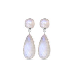 Pendientes Plata Mujer PEM0301PLPL Colgante Piedras Minerales Piedra Luna