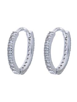 Pendientes Plata Mujer PPAC100 Aro Circonitas