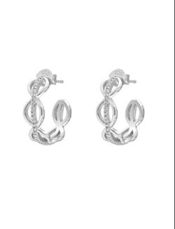 Pendientes Plata Mujer PPAC144 Aro Circonitas