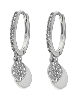 Pendientes Plata Mujer PPAC28 Aro Colgante Circonitas