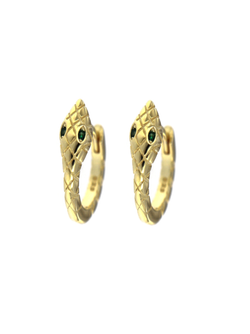 Pendientes Plata Mujer PPAC48 Aro Serpiente C. Circonitas Azules