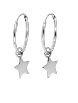 Pendientes Plata Mujer PPAC5/1 Aro C. Colgante Estrella