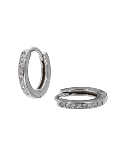 Pendientes Plata Mujer PPAC93 Aro Circonitas
