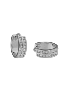 Pendientes Plata Mujer PPAC94 Aro Circonitas