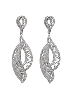 Pendientes Plata Mujer PPEN1560 Colgante Circonitas