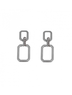 Pendientes Plata Mujer PPEN2094 Colgante Eslabón Recto