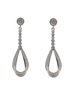 Pendientes Plata Mujer PPEN2113 Colgante Gota Circonitas