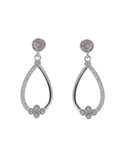 Pendientes Plata Mujer PPEN2114 Colgante Gota Circonitas