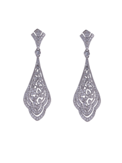 Pendientes Plata Mujer PPEN2117 Colgante Circonitas