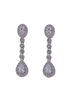Pendientes Plata Mujer PPEN2125/B Colgante Circonitas