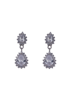 Pendientes Plata Mujer PPEN2128 Colgante Circonitas