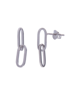 Pendientes Plata Mujer PPEN2135 Colgante Eslabones Lisos