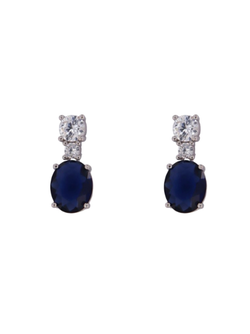 Pendientes Plata Mujer PPEN2164/Z Circonitas Azules