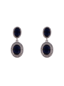 Pendientes Plata Mujer PPEN2170/Z Colgante Circonitas Azules