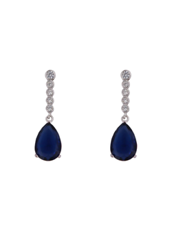 Pendientes Plata Mujer PPEN2171/Z Colgante Circonitas Azules