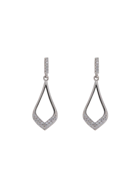 Pendientes Plata Mujer PPEN2173 Colgante Lágrima Circonitas
