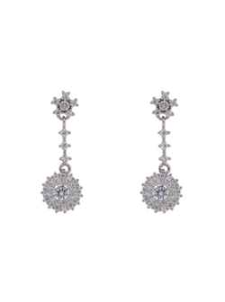 Pendientes Plata Mujer PPEN2174 Colgante Circonitas