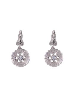 Pendientes Plata Mujer PPEN2175 Colgante Círculo Circonita