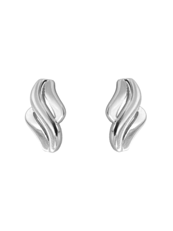 Pendientes Plata Mujer PPEN2259 Bandas Entorchadas En Brillo