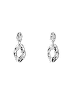 Pendientes Plata Mujer PPEN2264 Colgante Aro Irregular
