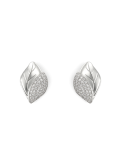 Pendientes Plata Mujer PPEN2265 Hoja Circonitas