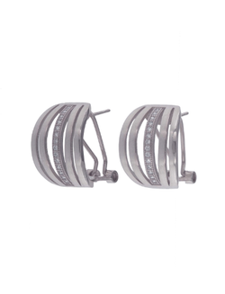 Pendientes Plata Mujer PPOM3 Bandas Circonitas