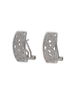 Pendientes Plata Mujer PPOM4 Calado Circonitas