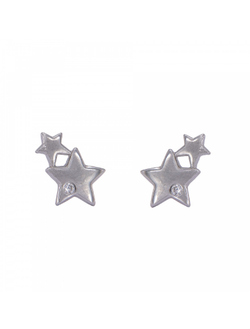 Pendientes Plata Mujer PPR 365 Estrellas Circonitas