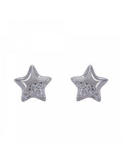 Pendientes Plata Mujer PPR 374 Estrella Circonitas