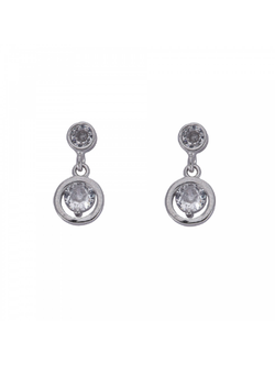 Pendientes Plata Mujer PPR 406 Colgante Circonitas