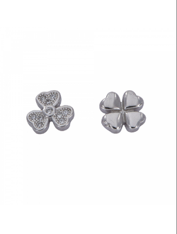 Pendientes Plata Mujer PPR 539 Trébol 4 & 3 Hojas Circonitas