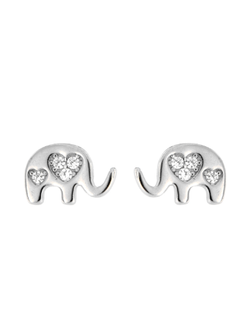 Pendientes Plata Mujer PPR 558 Elefante Circonitas