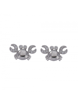 Pendientes Plata Mujer PPR 568 Cangrejo Circonitas