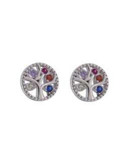 Pendientes Plata Mujer PPR 643/1 Árbol De La Vida Circonitas