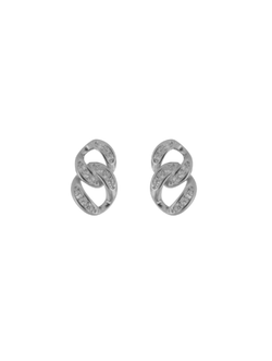 Pendientes Plata Mujer PPR 645 Eslabones Unidos Circonitas
