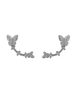 Pendientes Plata Mujer PPR 651 Mariposas Circonitas