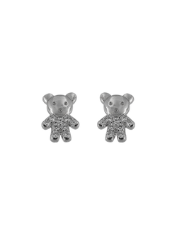 Pendientes Plata Mujer PPR 661 Osos Circonitas