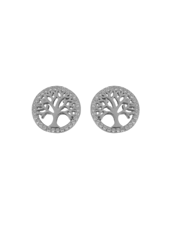 Pendientes Plata Mujer PPR 665 Árbol De La Vida Circonitas