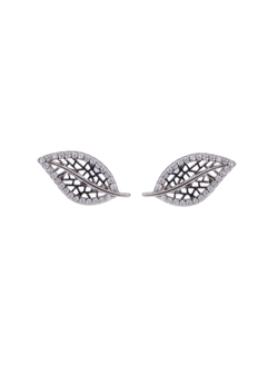 Pendientes Plata Mujer PPR 686 Hojas Circonitas