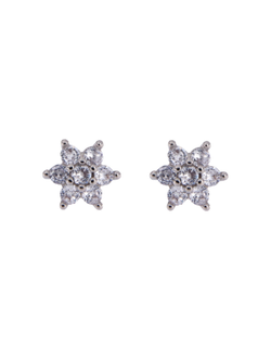 Pendientes Plata Mujer PPR 694/6 Flor Circonitas